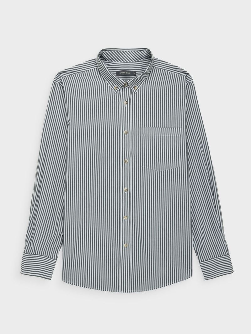 Camisa Casual a Rayas Semi Slim Fit para Hombre 44728