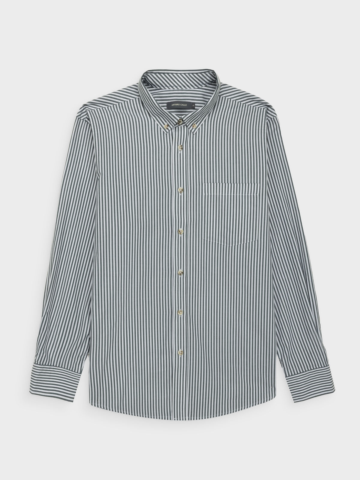 Camisa Casual a Rayas Semi Slim Fit para Hombre 44728