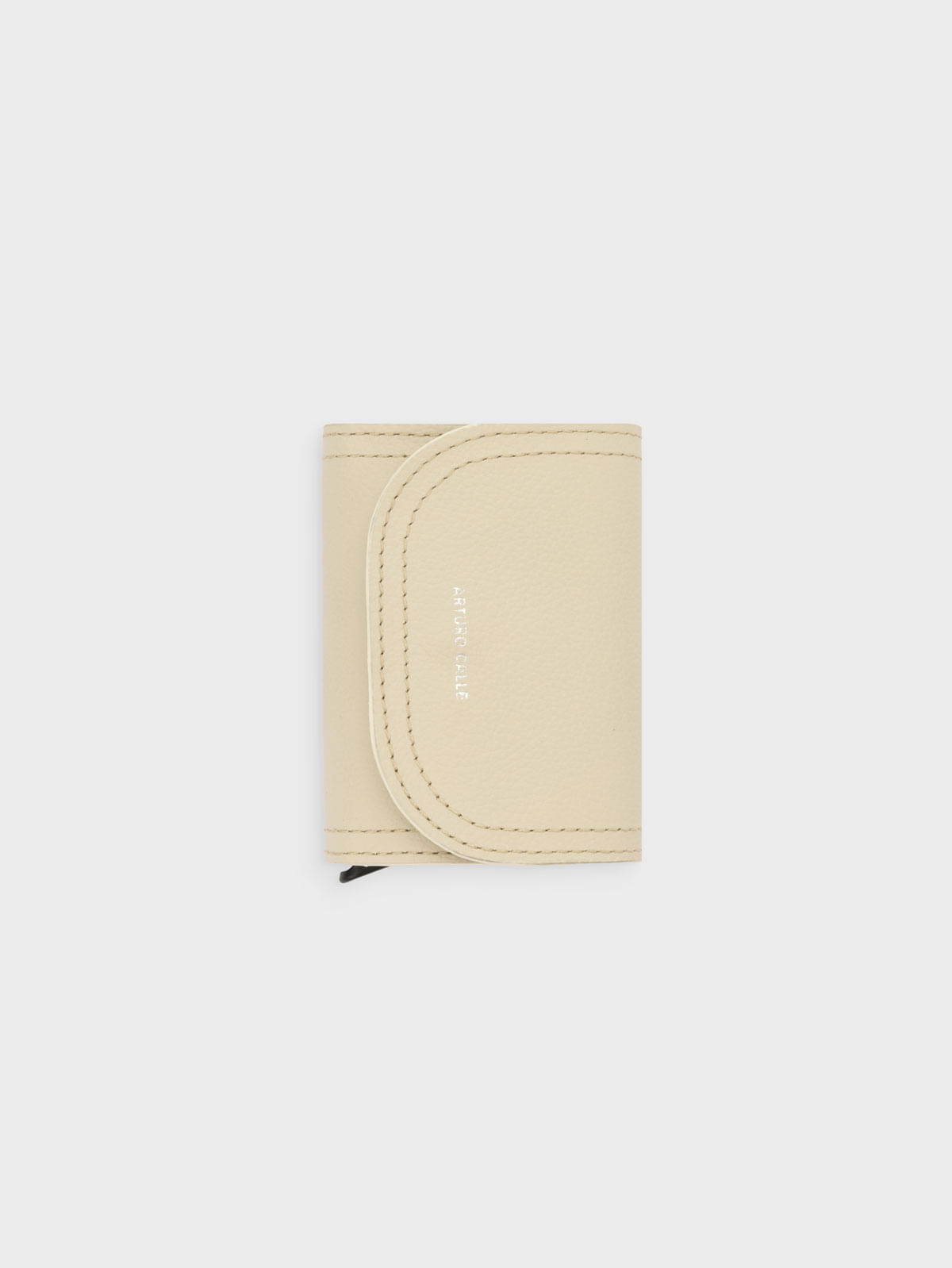 Billetera Slim de Cuero Y Metal para Mujer 48147