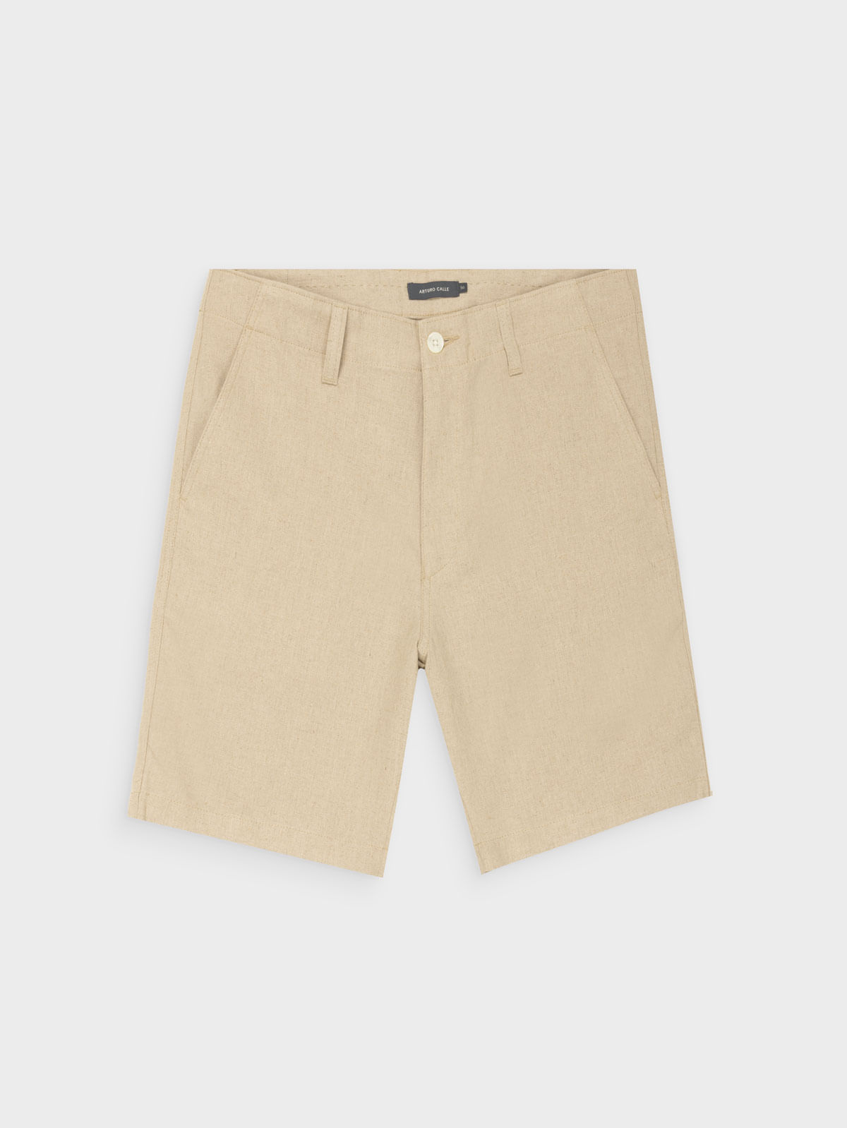 Bermuda de Lino Semi Slim Fit para Hombre 49524