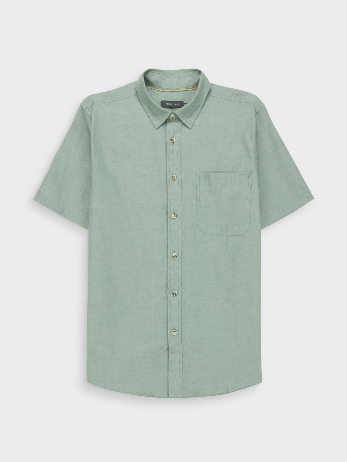 Camisa Casual Unicolor para Hombre 48097