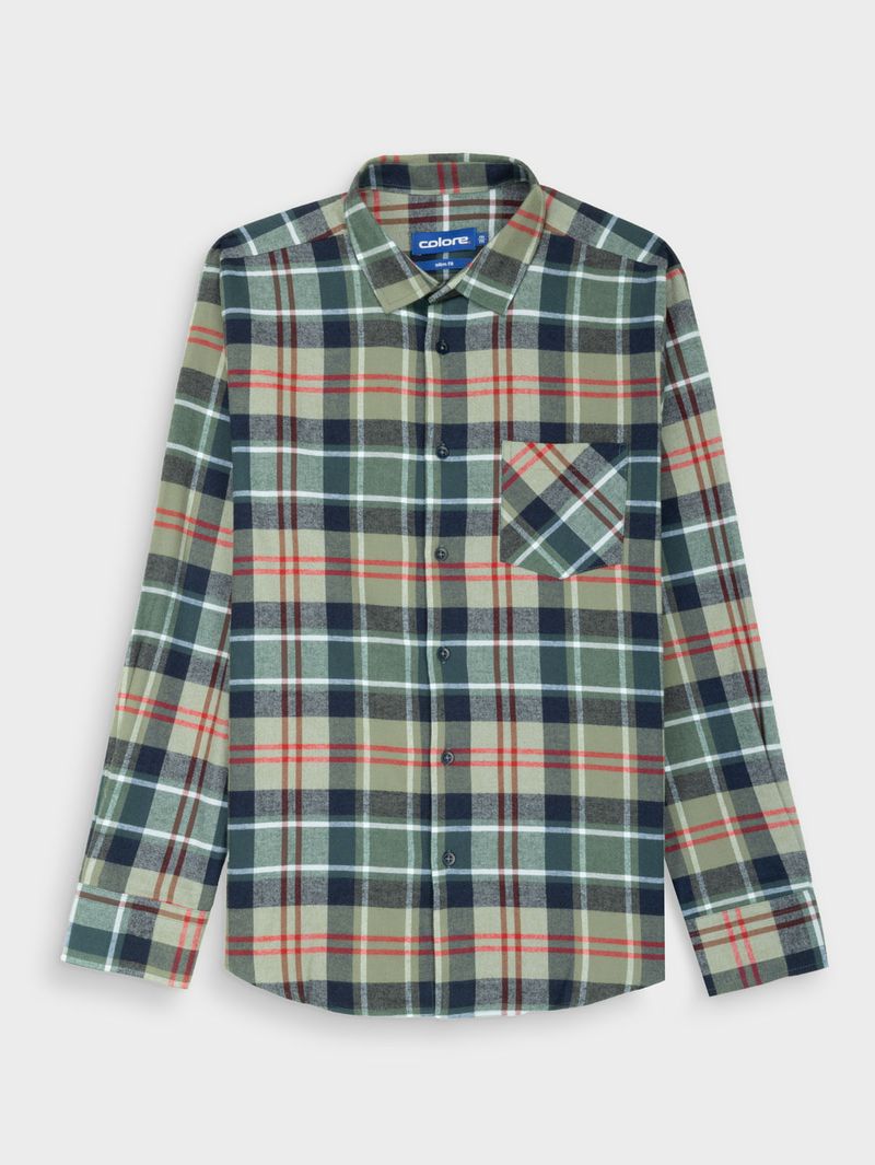 Camisa Casual A Cuadros para Hombre 14222