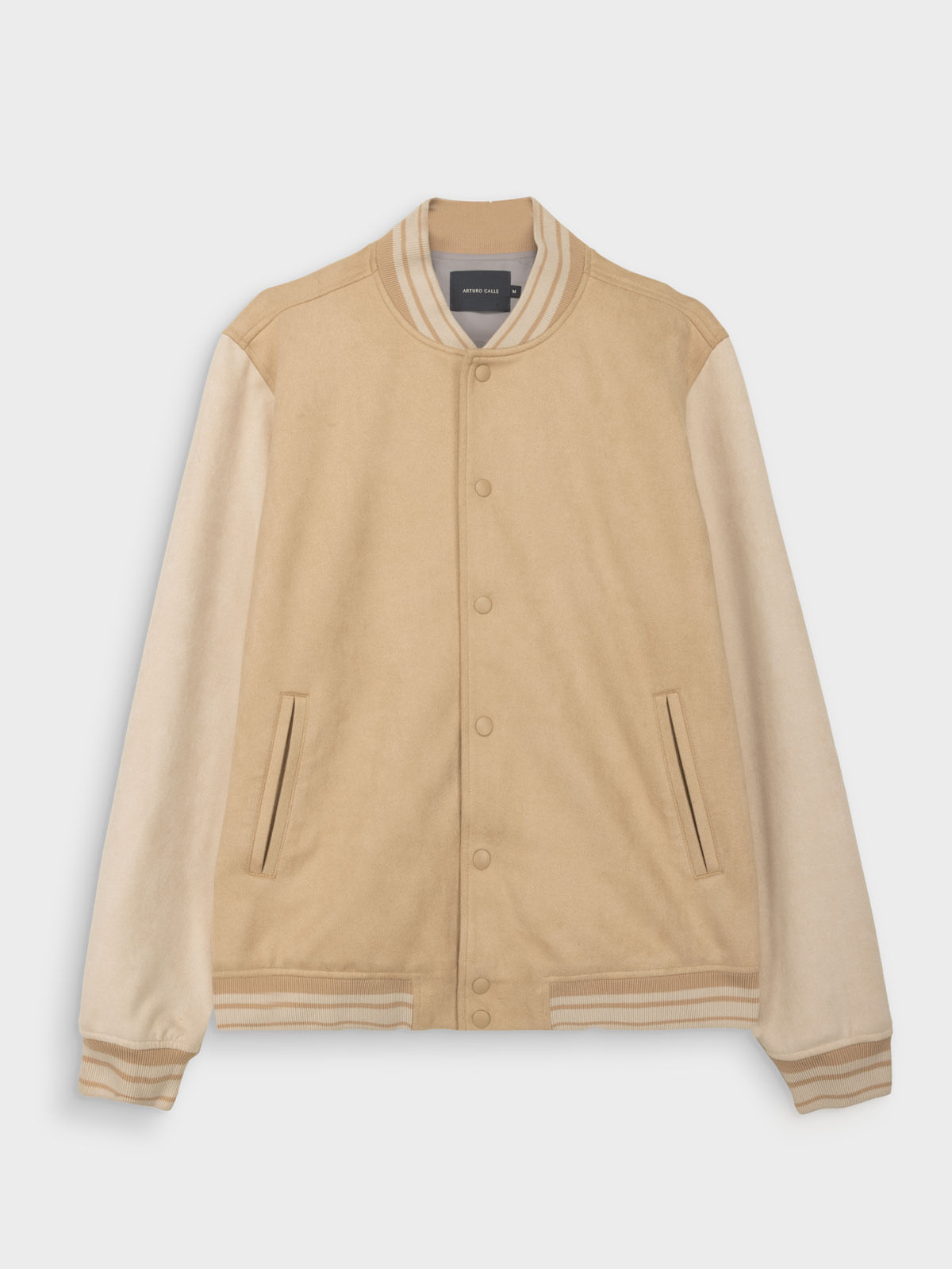 Chaqueta con Rib en Cuello y Puños para Hombre 46308