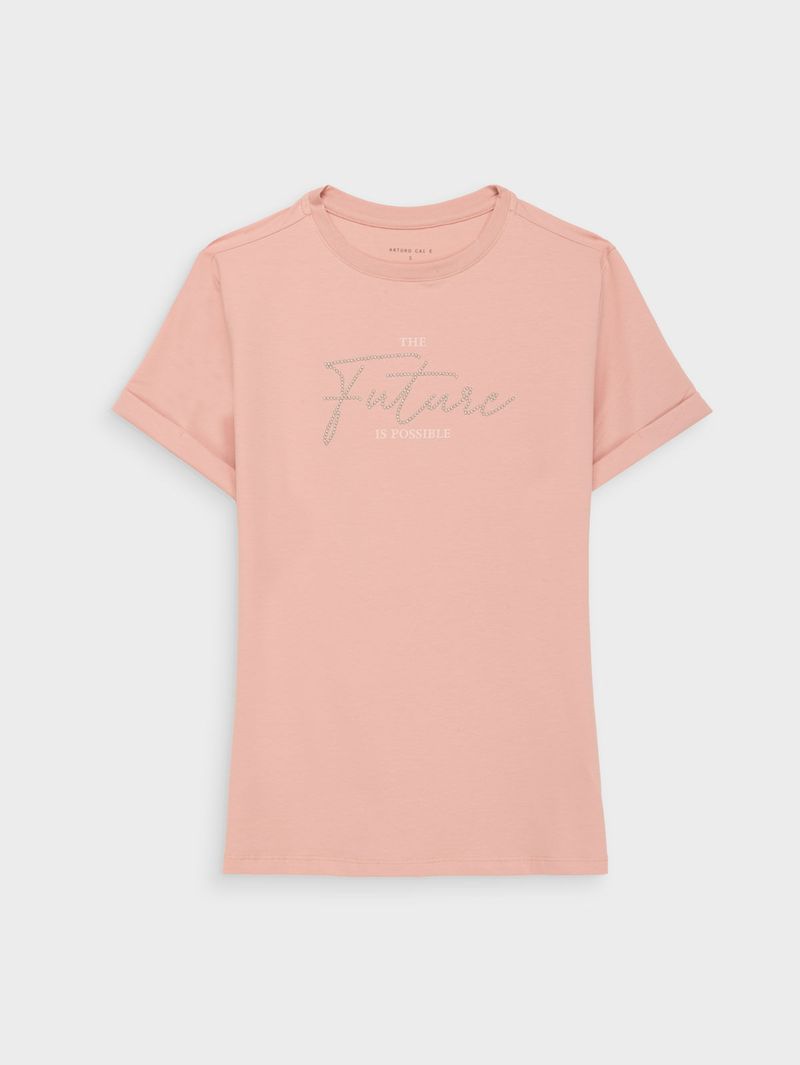 Camiseta Estampada Para Mujer Algodón