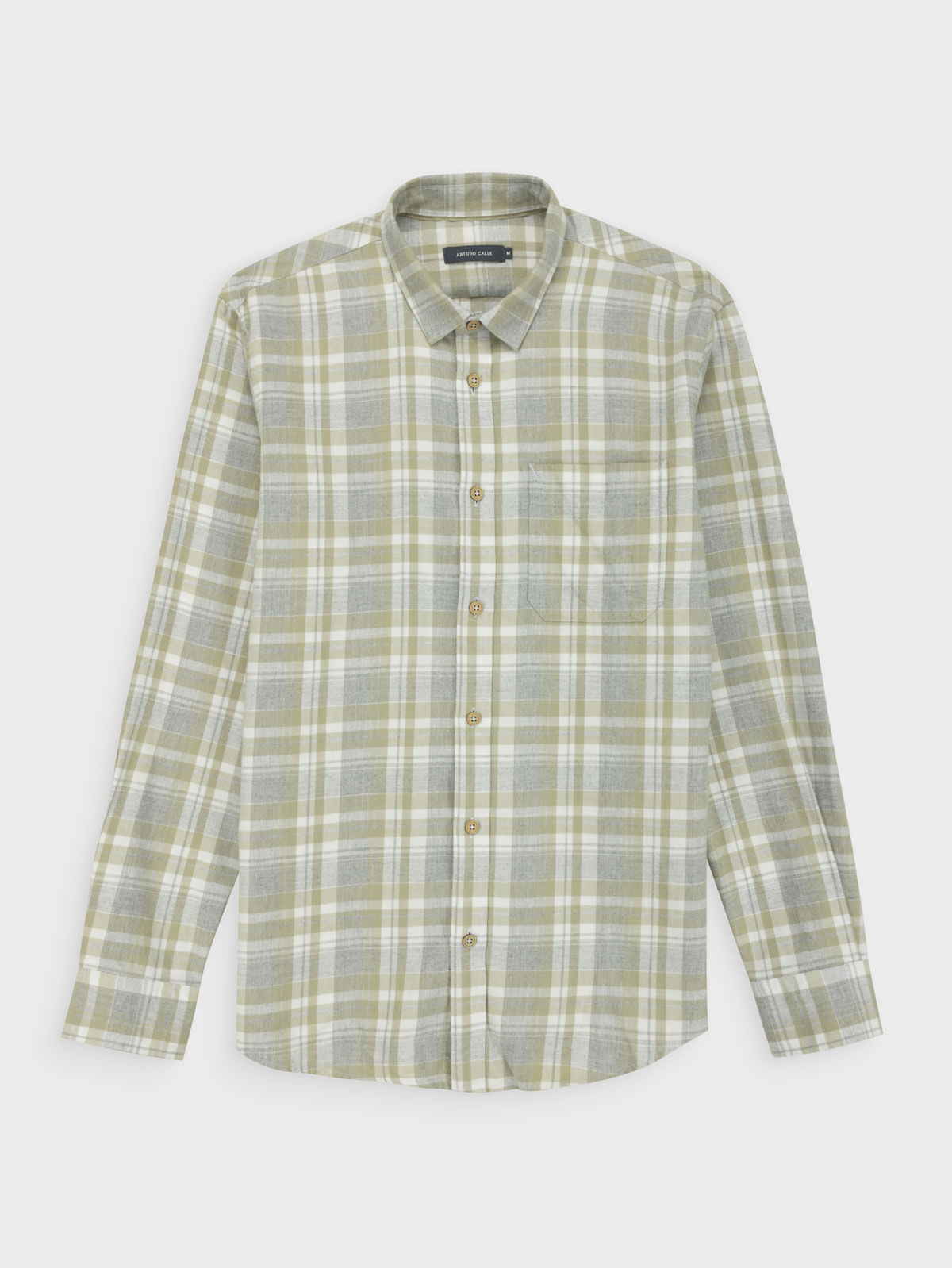 Camisa Casual Regular Fit a Cuadros para Hombre 44778