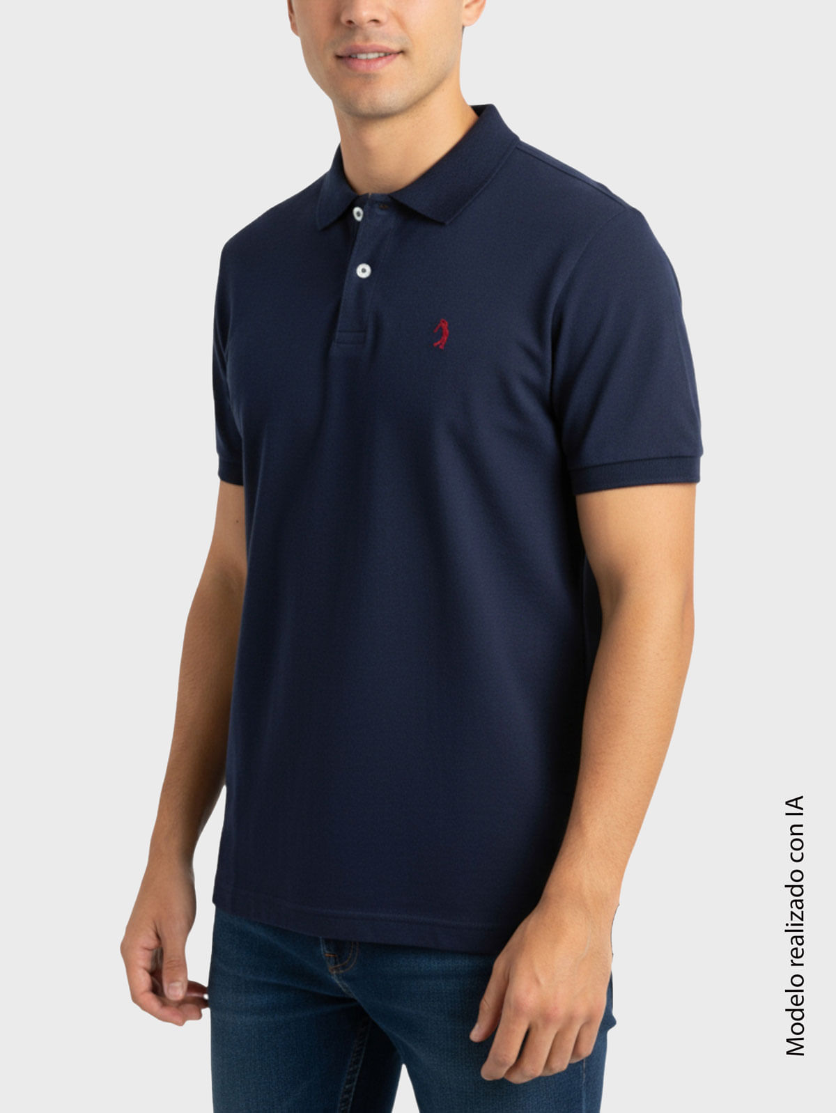 Polo Unicolor Casual para Hombre 12342