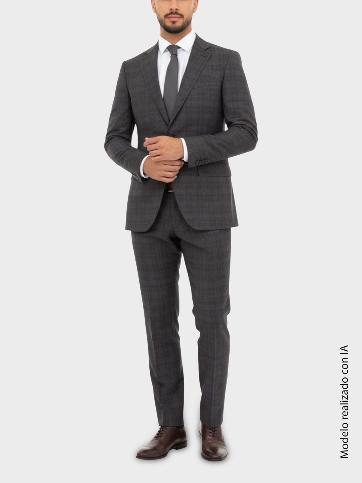 Traje de Lana Semi Slim Fit para Hombre 32063