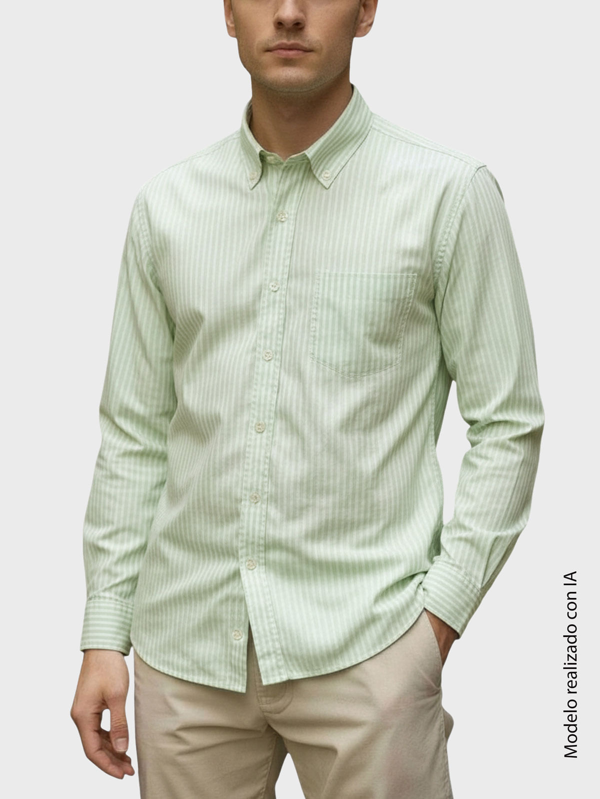Camisa Casual a Rayas para Hombre 47609