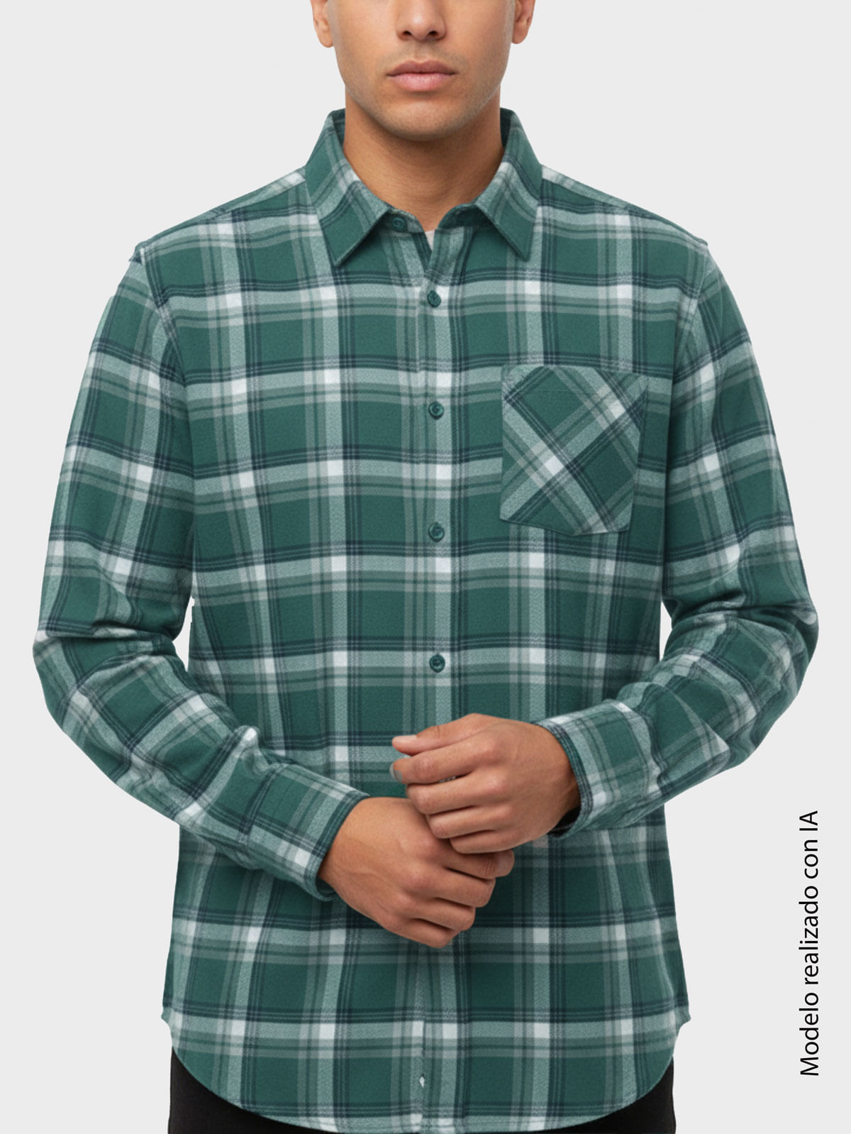 Camisa Casual a Cuadros para Hombre 14454