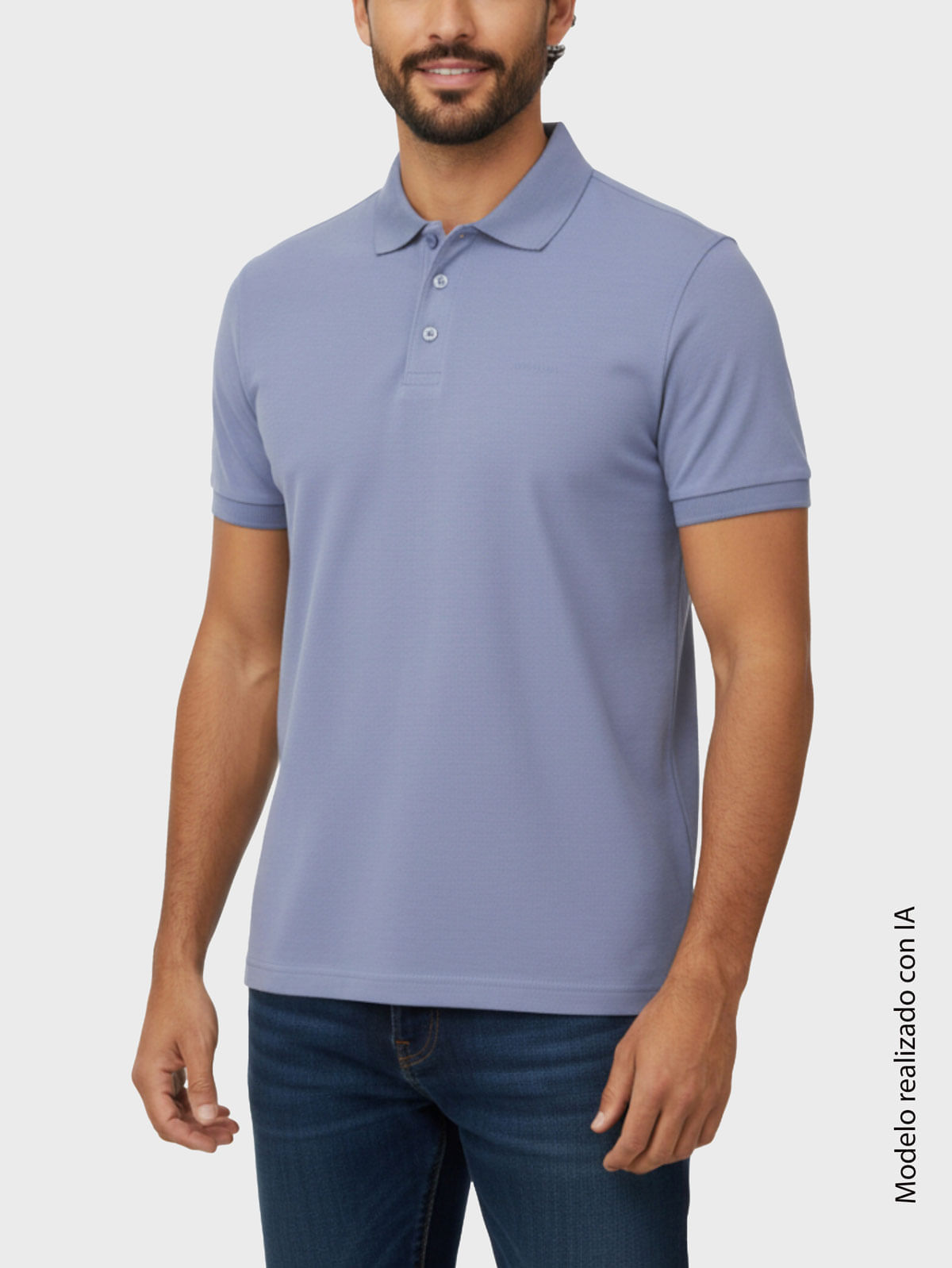 Polo Unicolor en Piqué para Hombre 48437