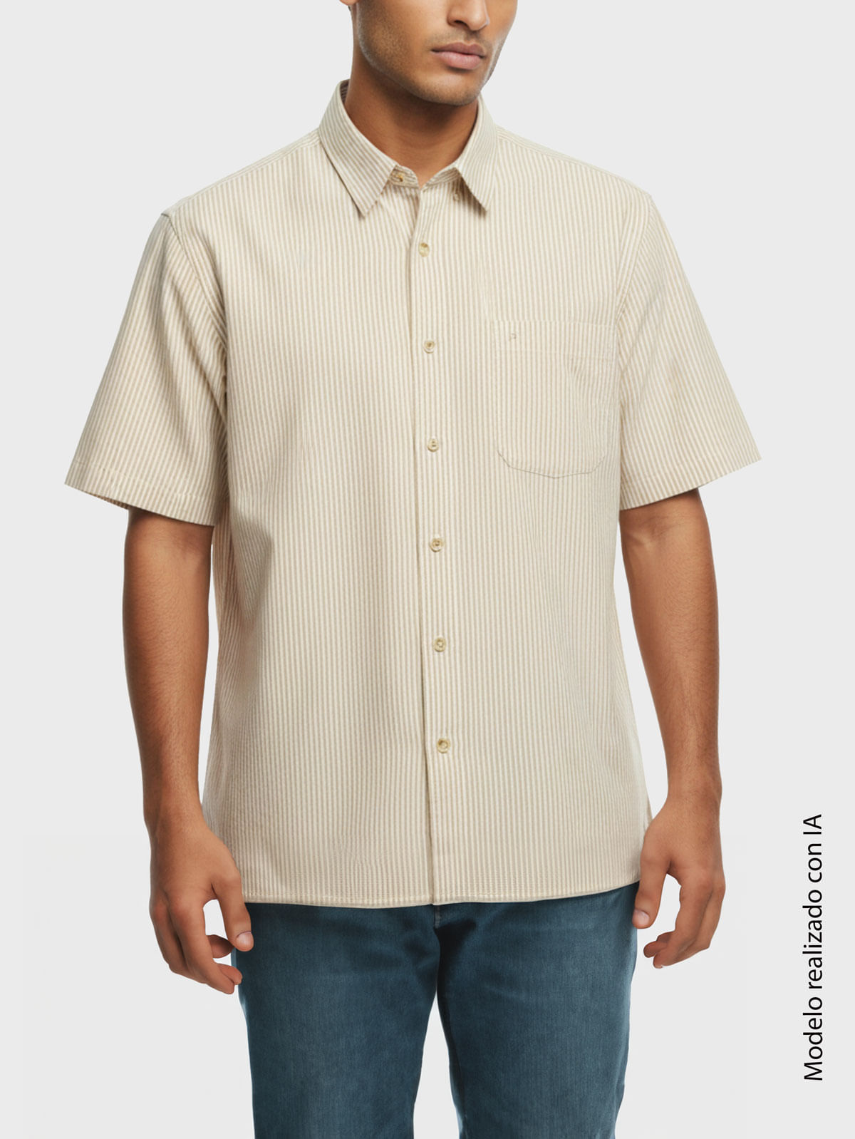 Camisa Casual a Rayas para Hombre 47611