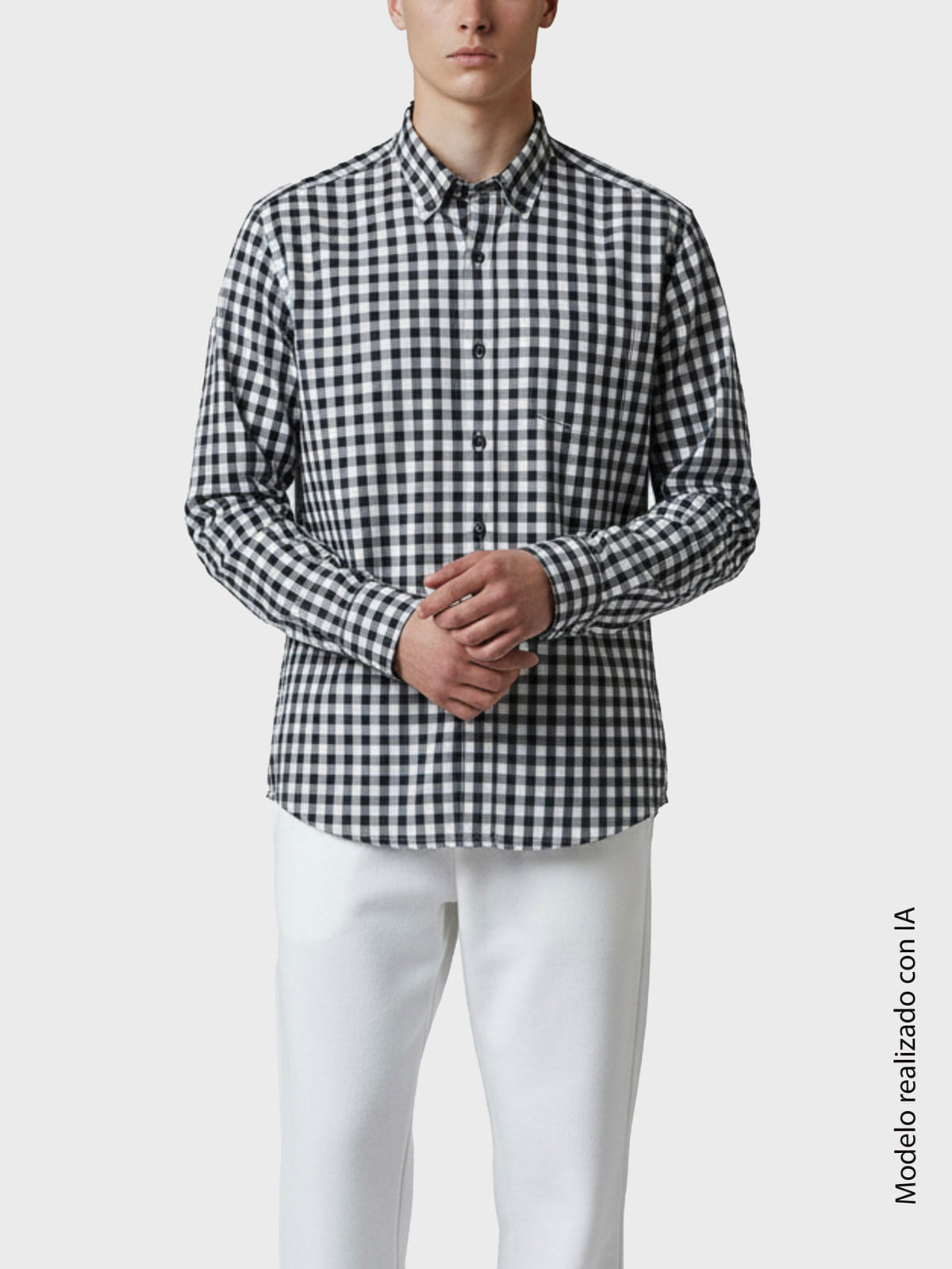 Camisa Casual a Cuadros para Hombre 14447