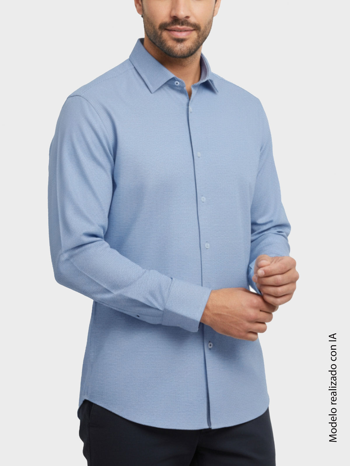 Camisa Business a Cuadros Slim Fit para Hombre 49926