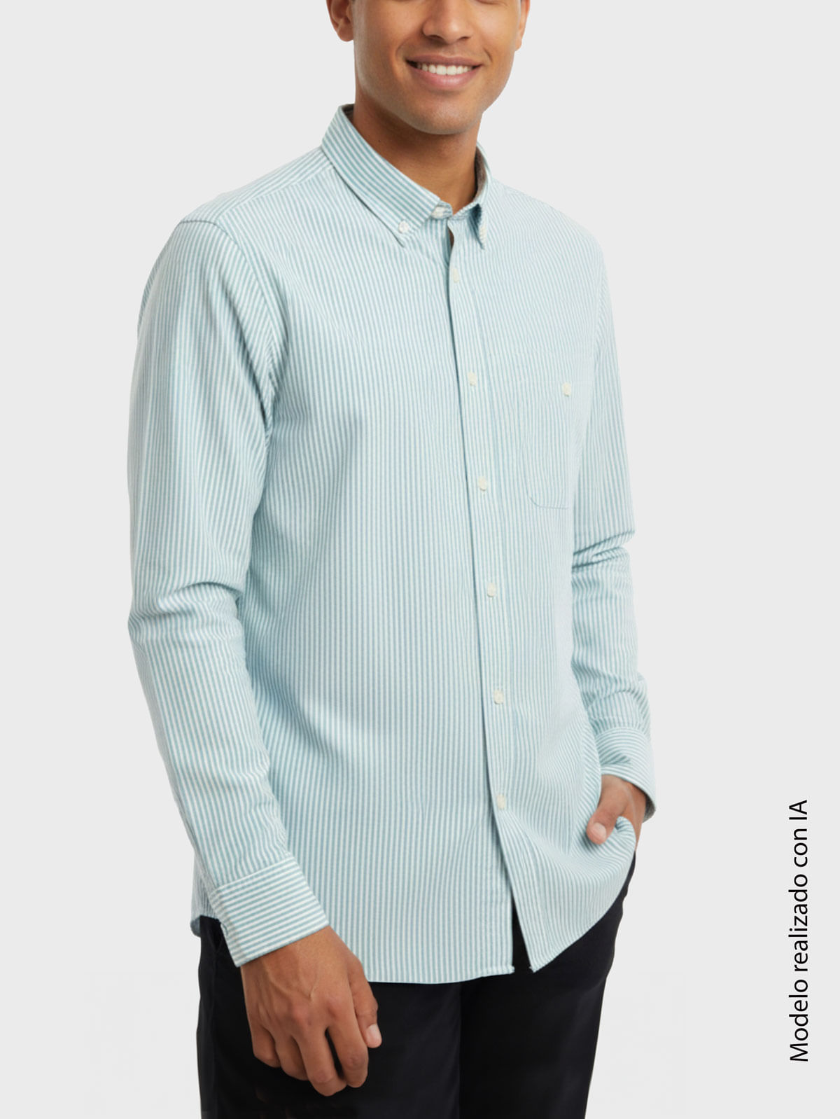 Camisa Casual a Rayas para Hombre 47612