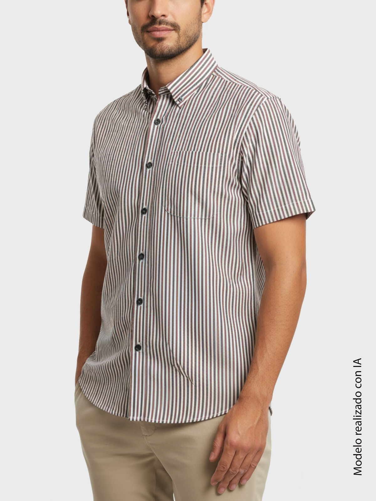 Camisa Casual a Rayas para Hombre 47667