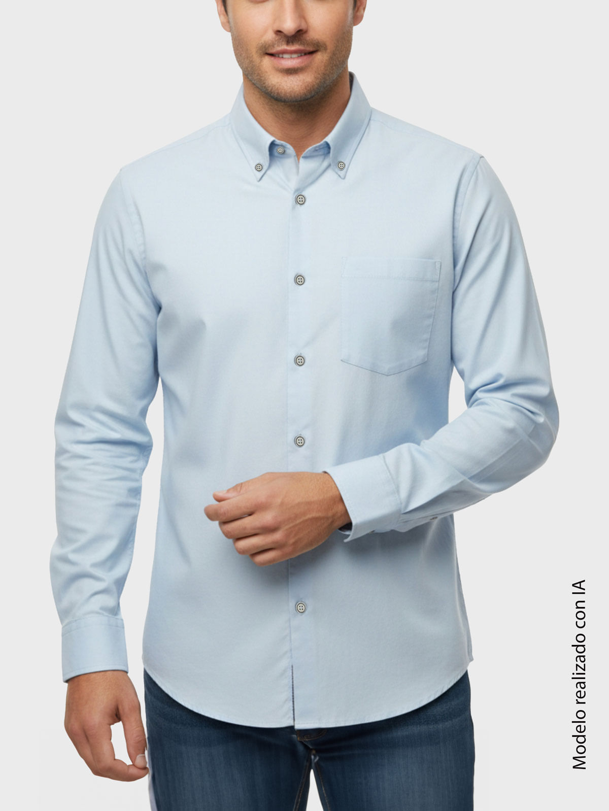Camisa Casual Unicolor Hombre 14394