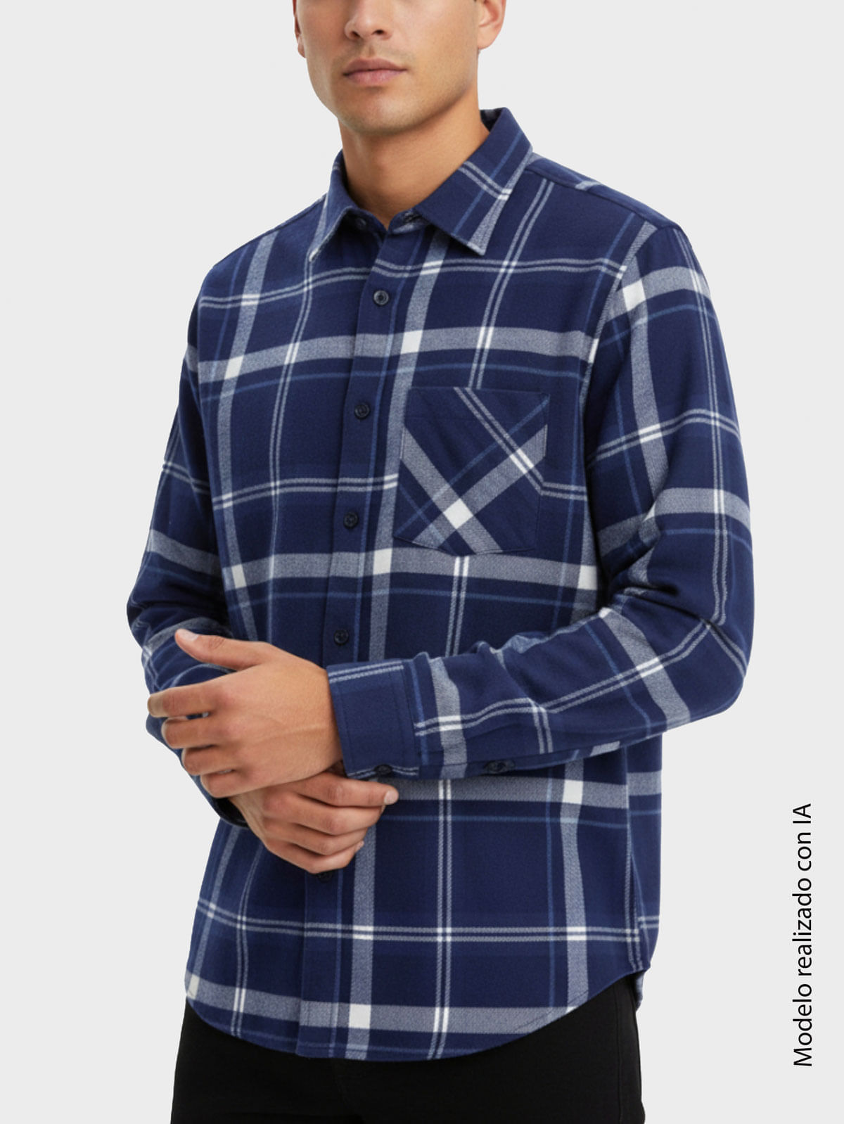 Camisa Casual A Cuadros para Hombre 14452