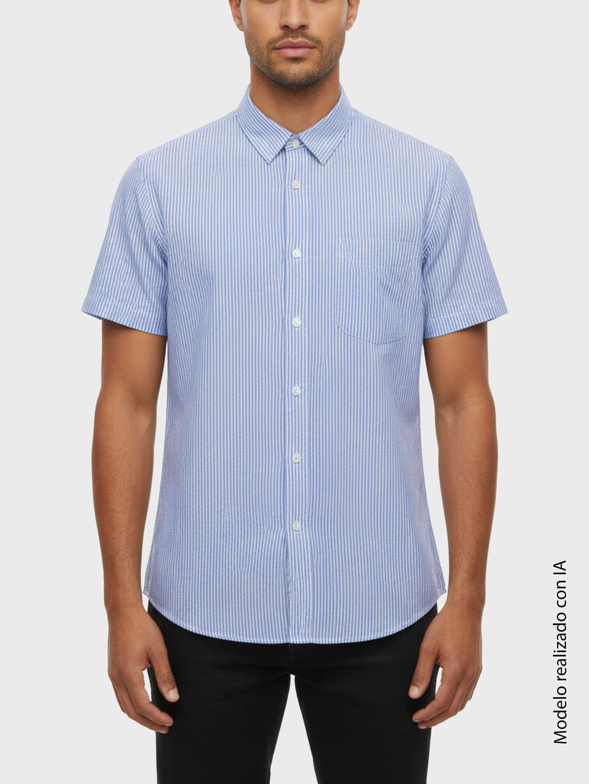 Camisa Casual a Rayas para Hombre 47712