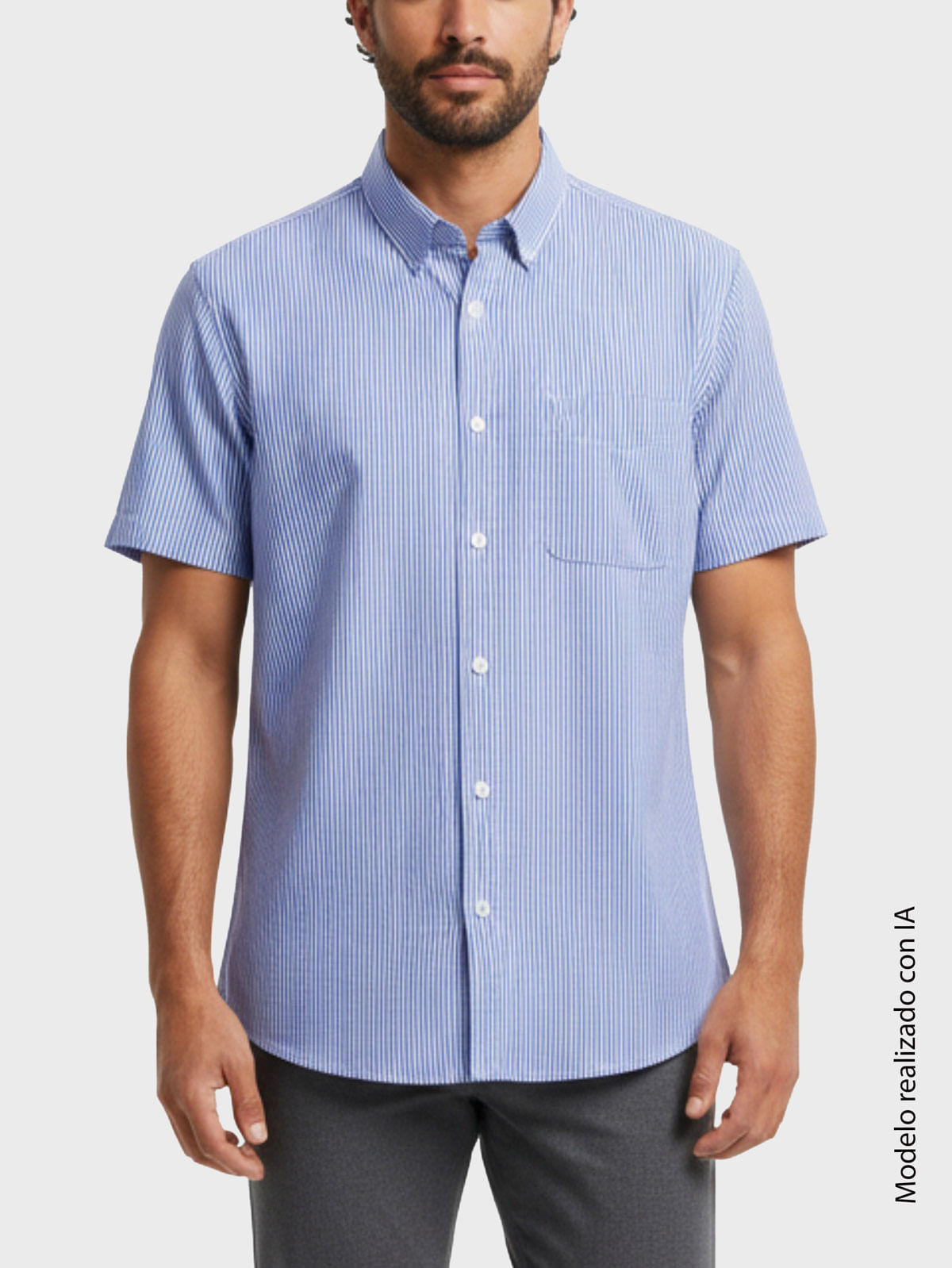 Camisa a Rayas Semi Slim Fit para Hombre 49521