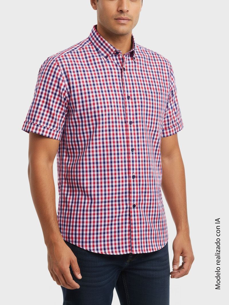 Camisa Casual a Cuadros para Hombre 14441