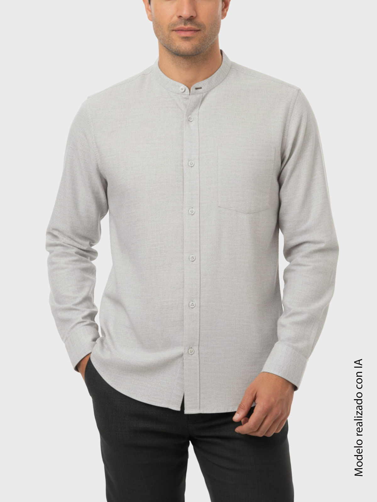 Camisa Casual Unicolor para Hombre 48103