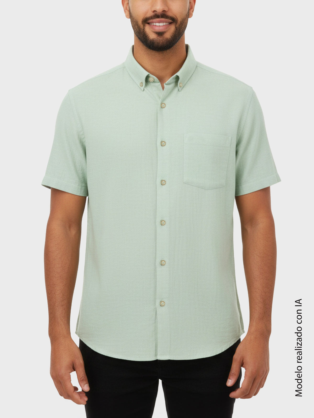 Camisa Casual con Textura para Hombre 14375