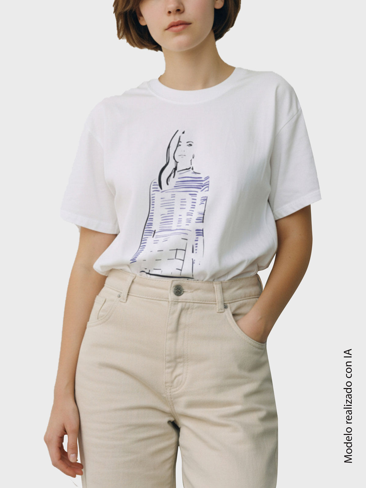 Camiseta Estampada Para Mujer Algodón