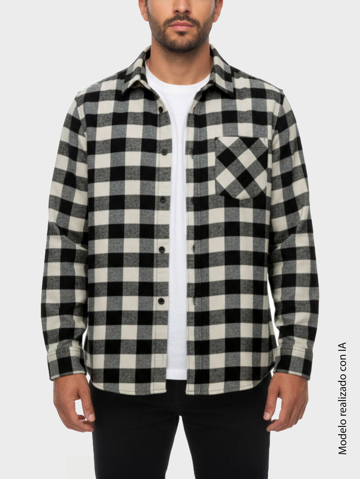 Camisa Casual A Cuadros para Hombre 14395