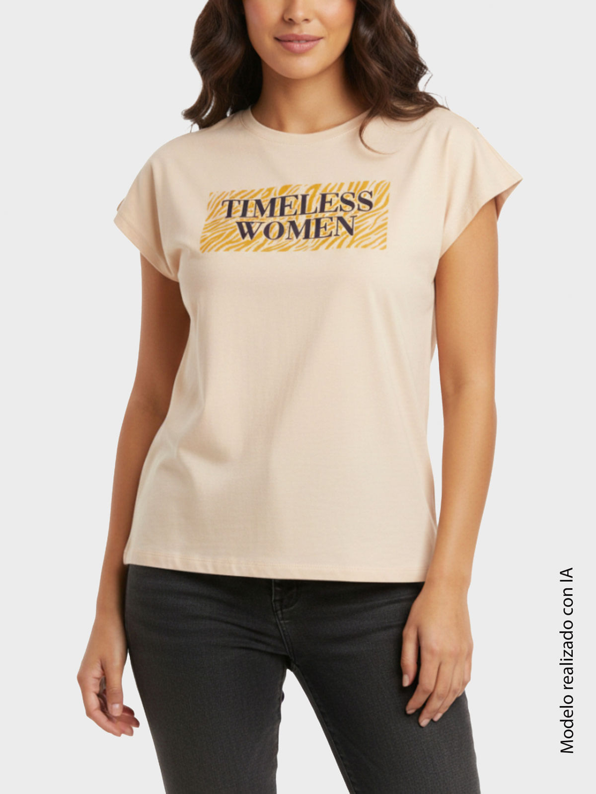 Camiseta Estampada para Mujer en Algodón