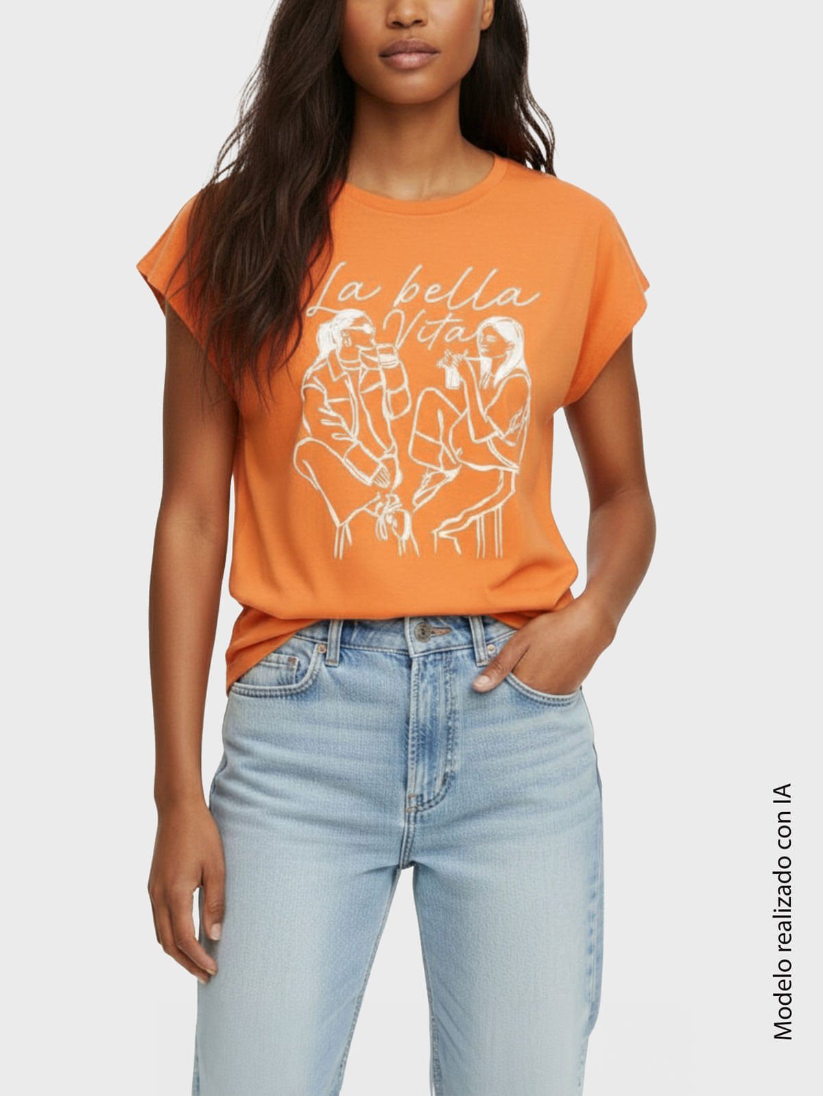 Camiseta Estampada Para Mujer Algodón