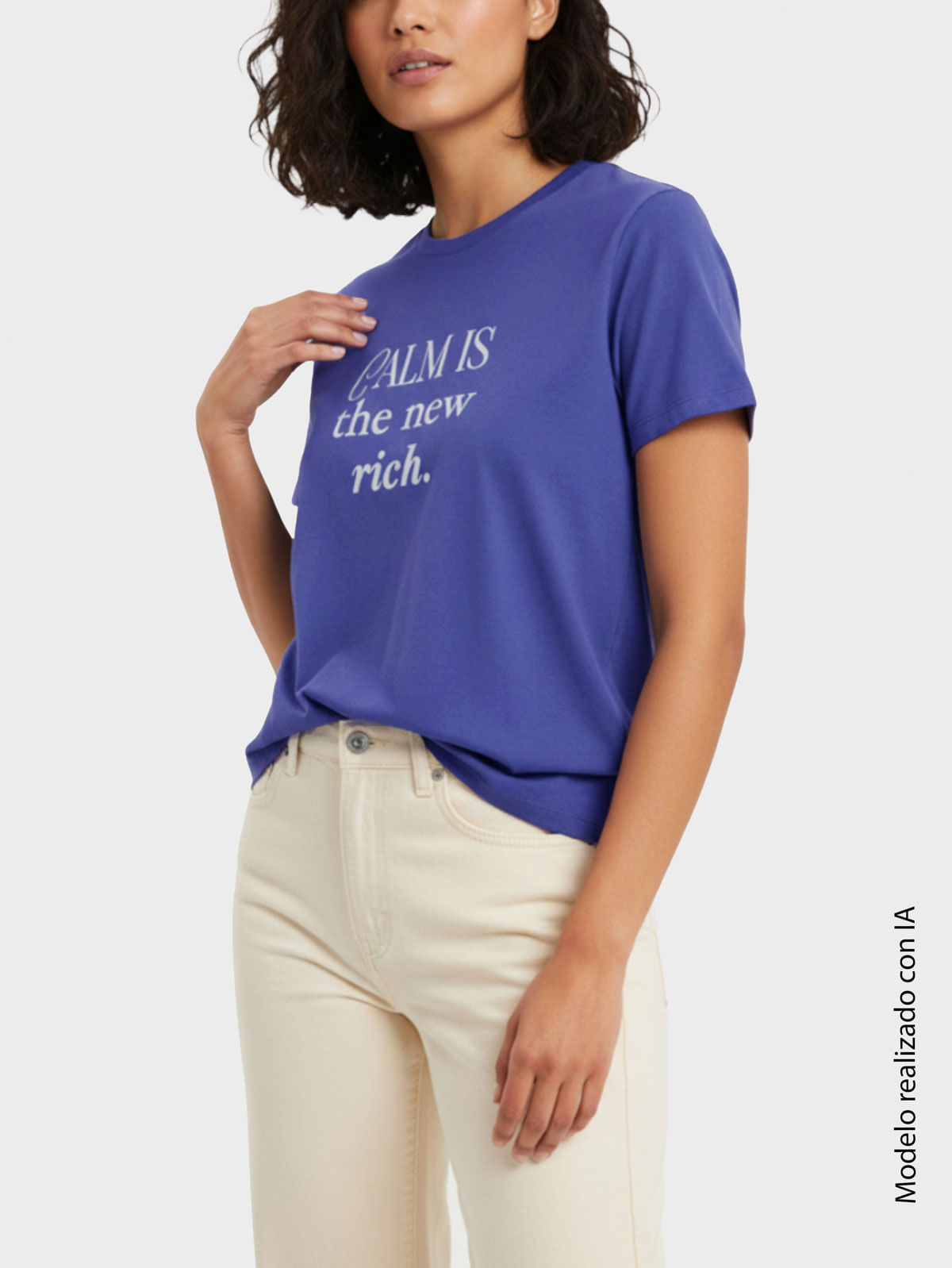 Camiseta Estampada para Mujer en Algodón