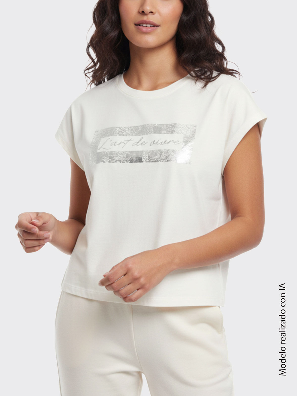 Camiseta Estampada para Mujer 49368