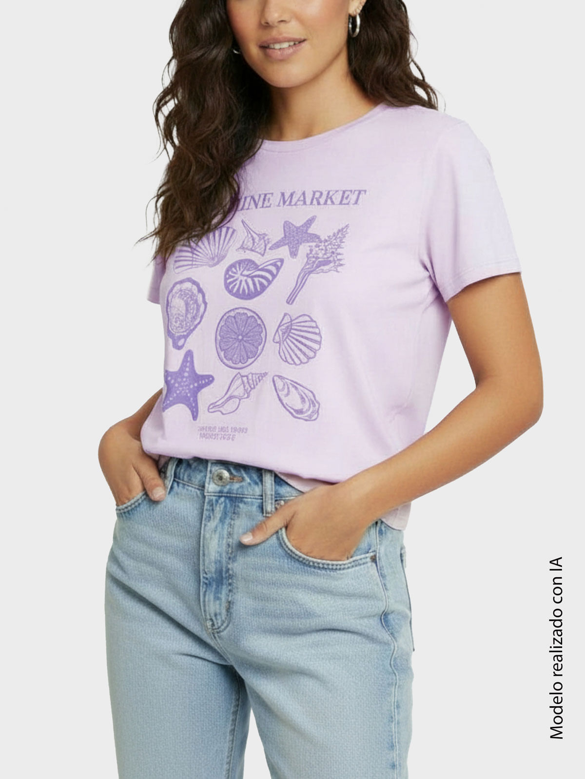 Camiseta Estampada para Mujer 49448