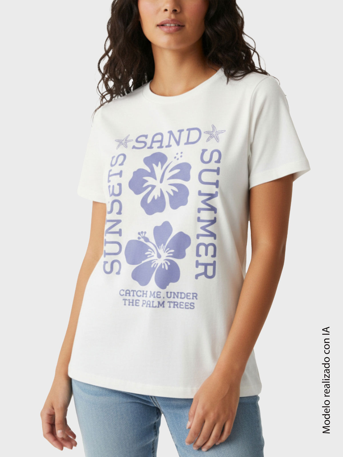 Camiseta Estampada para Mujer 49451