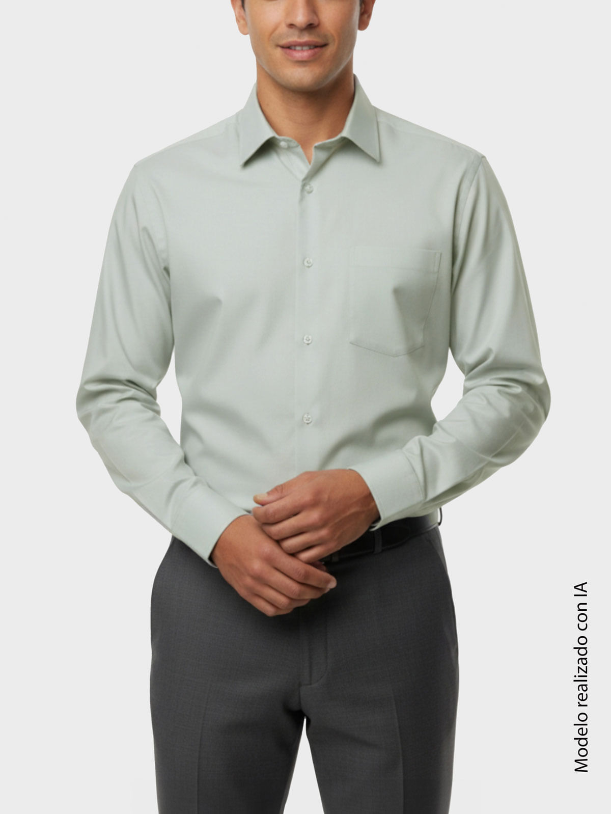 Camisa Formal para Hombre Semi Slim Fit Cuello Cataluña