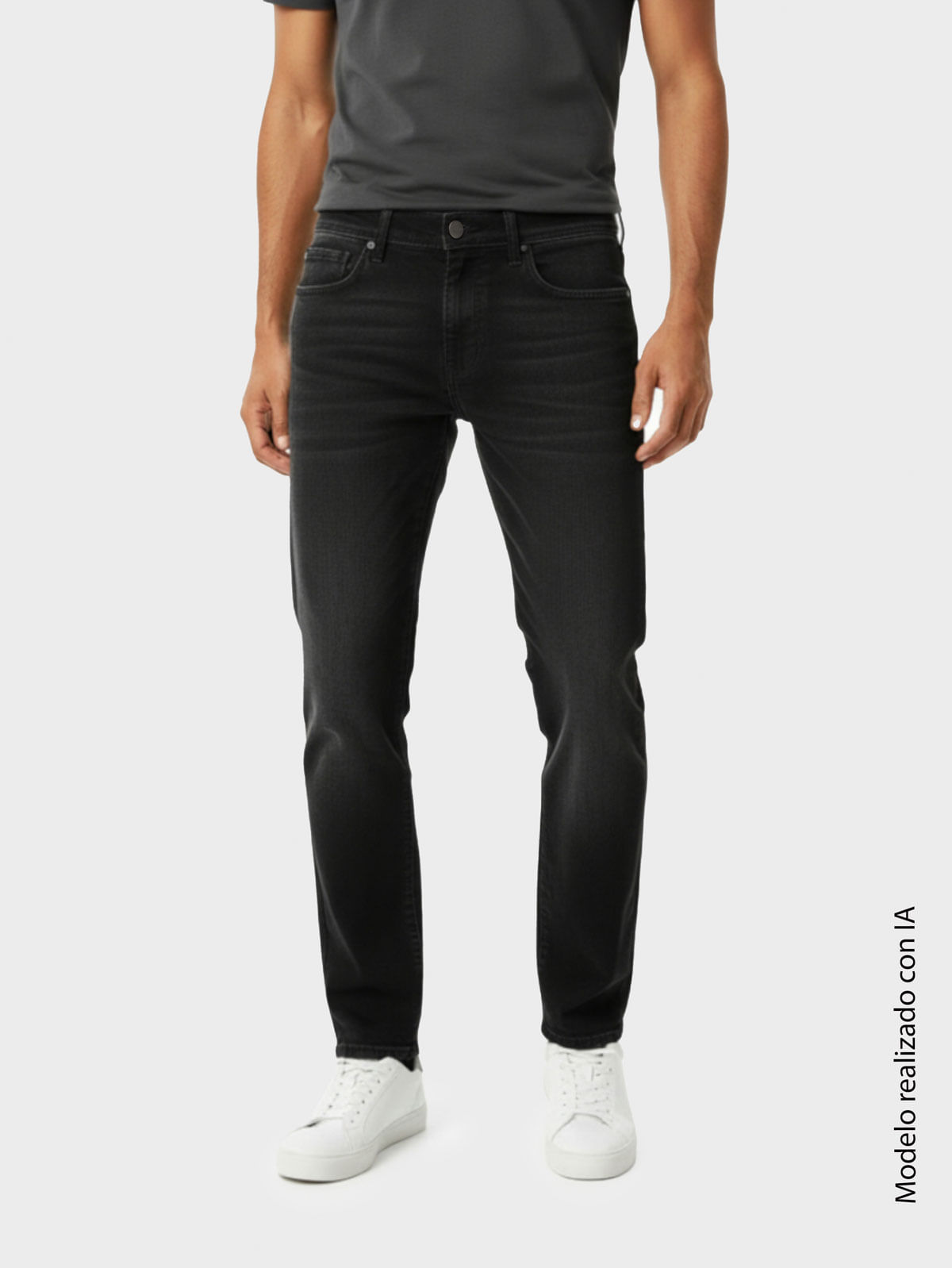 Jean Para Hombre Straight Tiro Medio y Bota Semi Justa