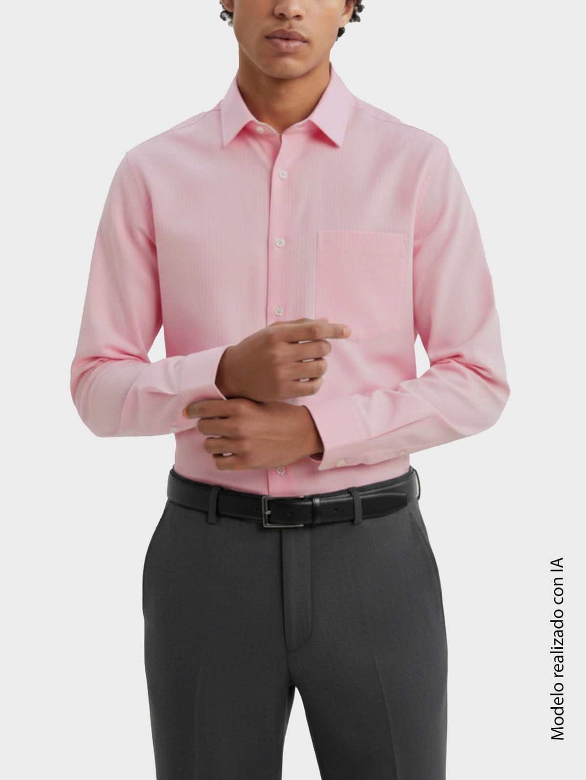 Camisa Formal para Hombre Regular Fit Corte Recto