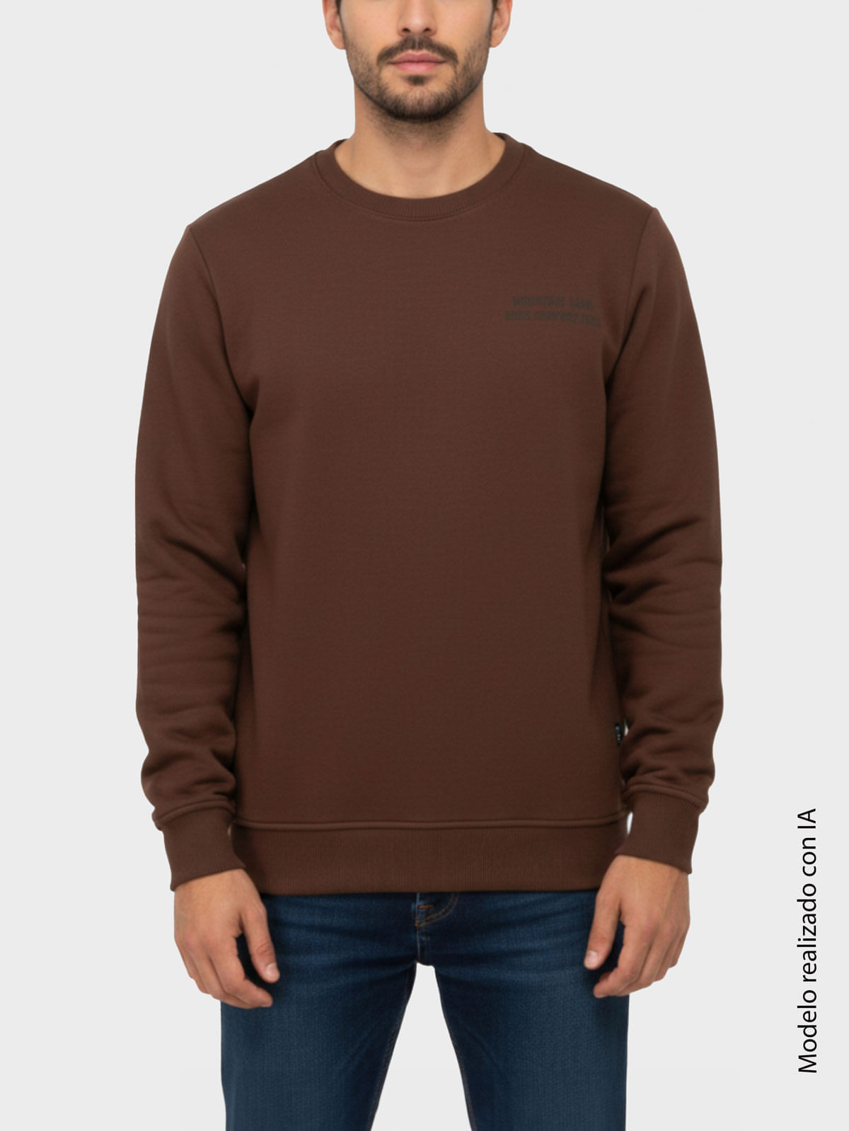 Buzo para Hombre Cuello Redondo en Mezcla de Algodón