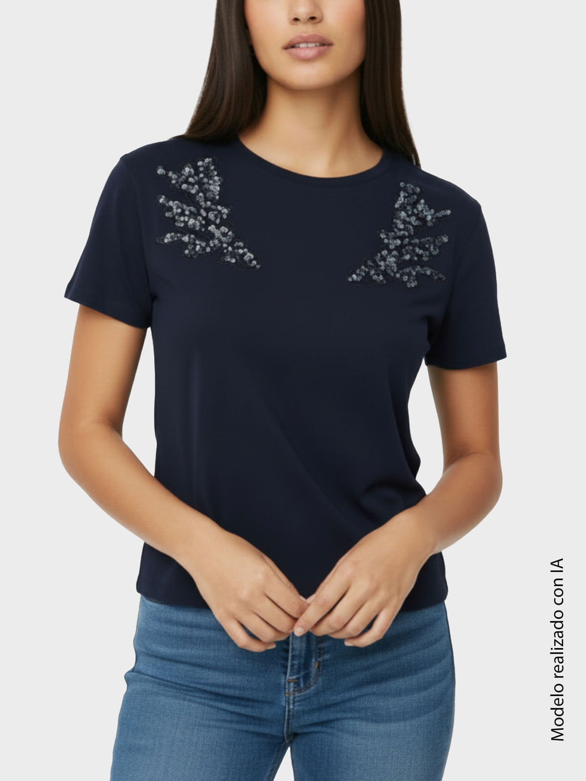 Camiseta Para Mujer Algodón Tejido de Punto