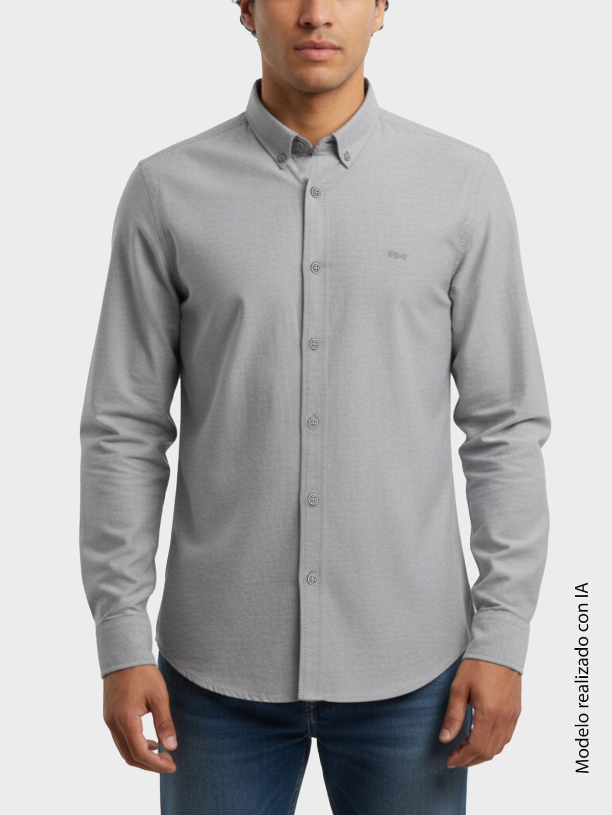 Camisa Casual para Hombre Semi Slim Fit Tafetán Elástico Cuello Amsterdam