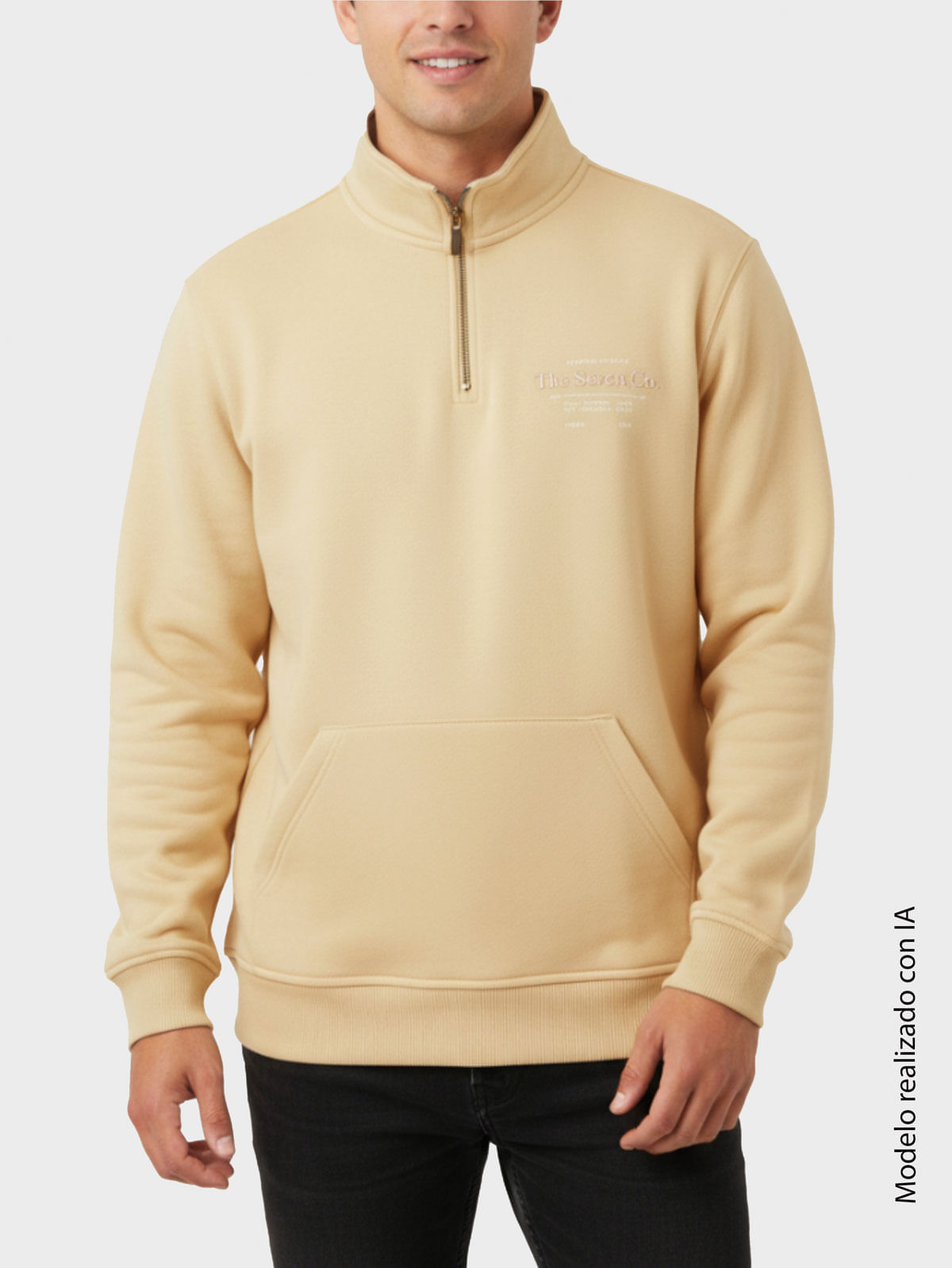 Buzo para Hombre Cuello Camisero con Ajuste en Rib