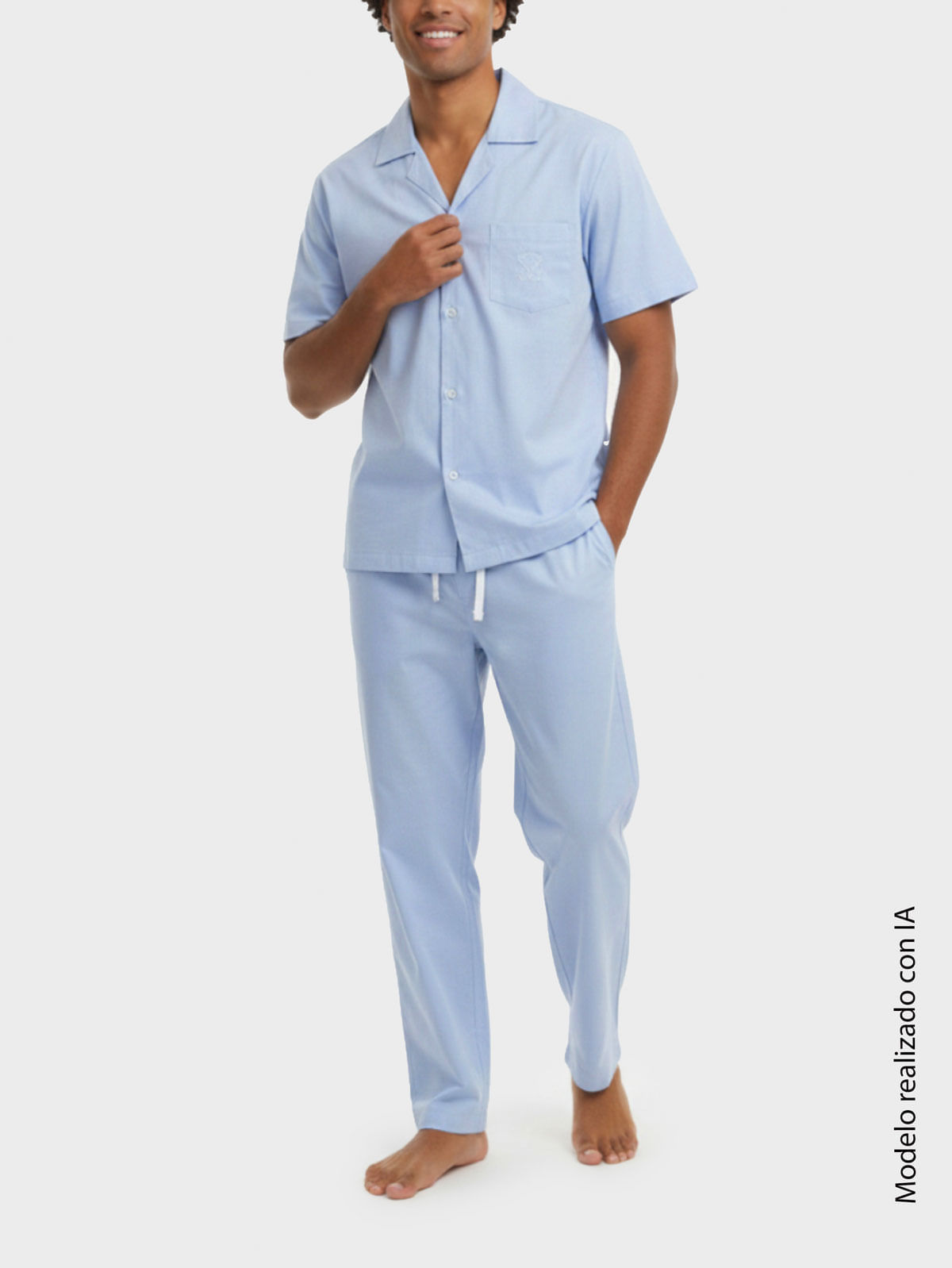 Pijama para Hombre de Pantalón y Camisa Poliéster