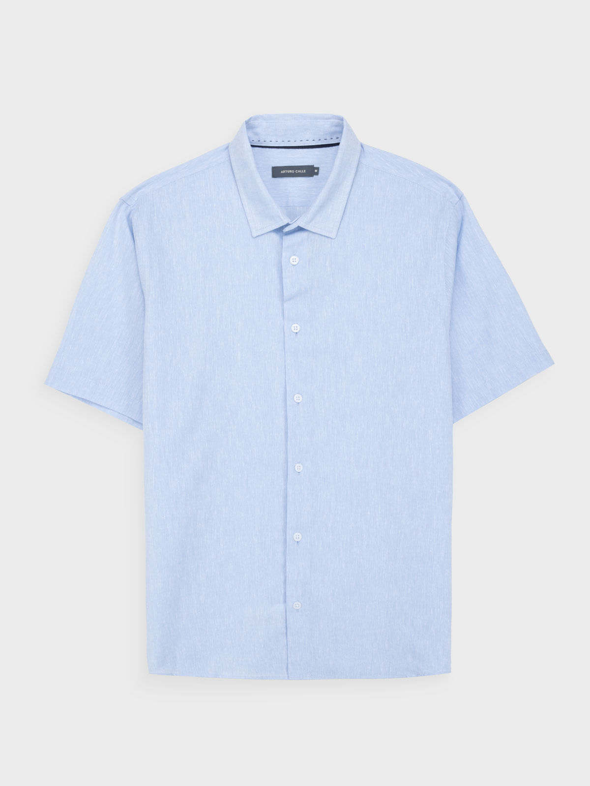 Camisa en Lino para Hombre Regular Fit Diseño Atemporal Cuello Bali en Algodón y Lino