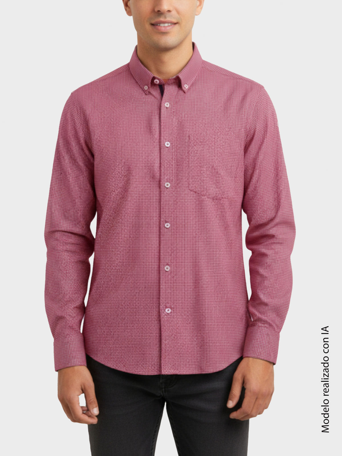 Camisa Casual A Cuadros Semi Slim Fit para Hombre 49498