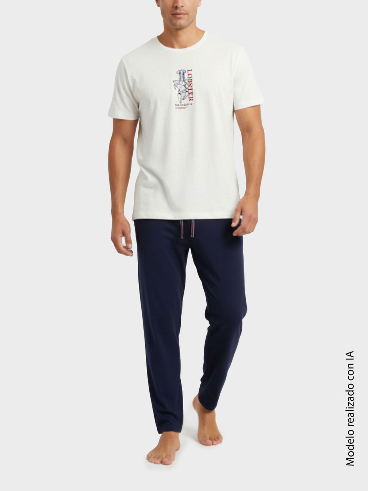 Pijama para Hombre Algodón con Pantalón Poliéster