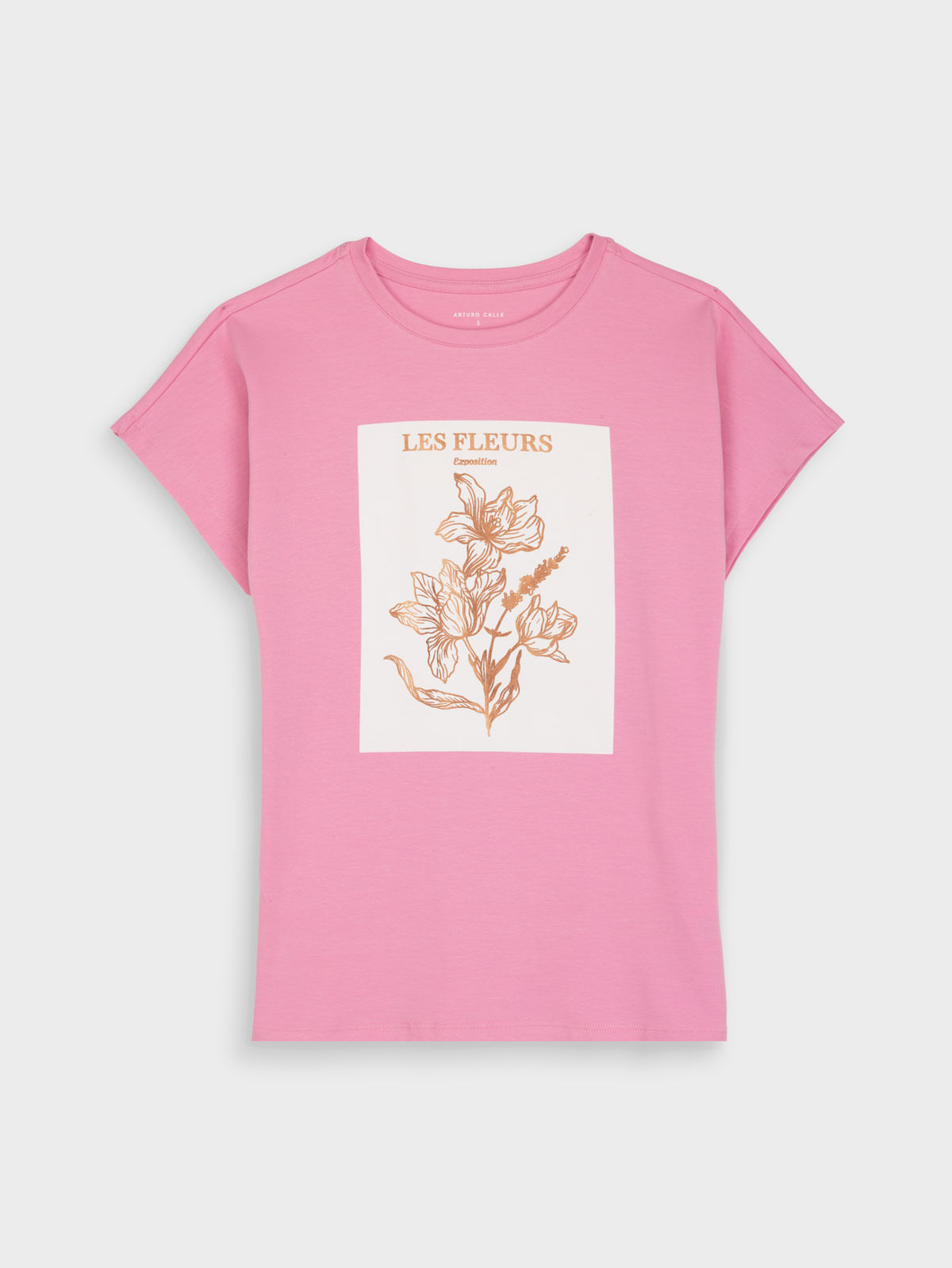 Camiseta Estampada Para Mujer Algodón de Tejido de Punto