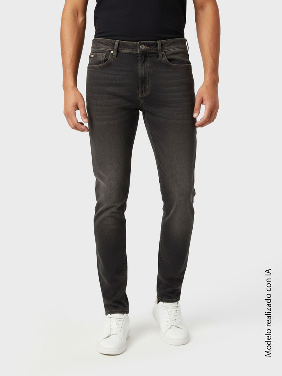 Jean Para Hombre Slim Tiro Medio y Bota Justa
