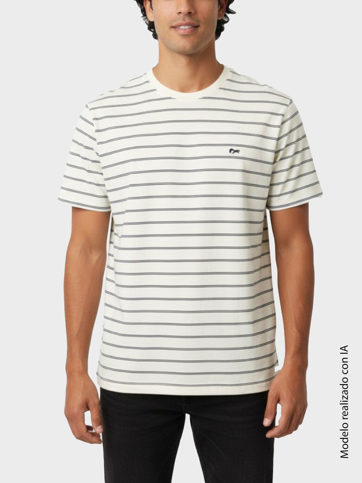 Camiseta para Hombre Cuello Redondo en Algodón