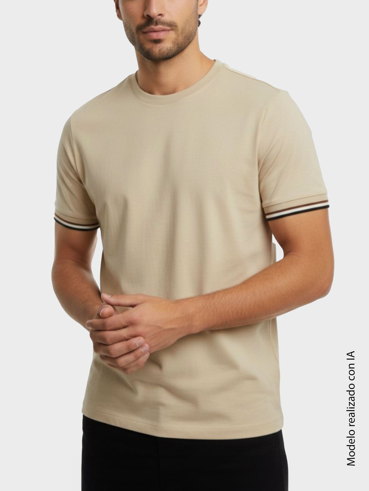Camiseta Business para Hombre Cuello Redondo en Algodón Pique