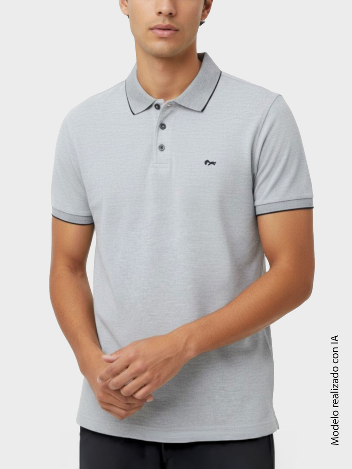 Polo para Hombre con Bordes en Contraste
